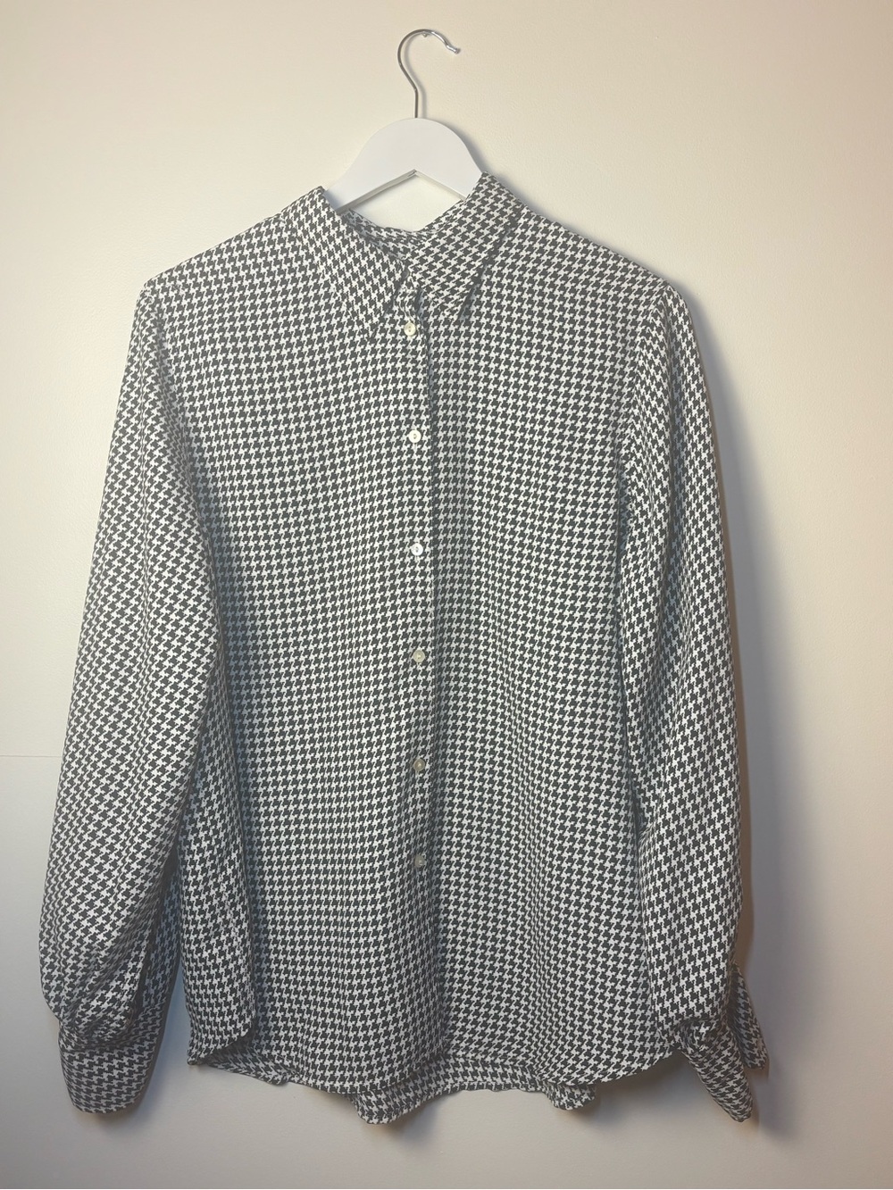 Chaps Black & White Houndstooth Button-Down Shirt XL, BAMA Gear